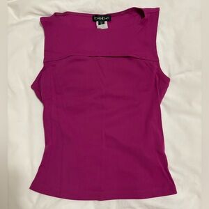 Bebe Fuchsia Boatneck Tank Top